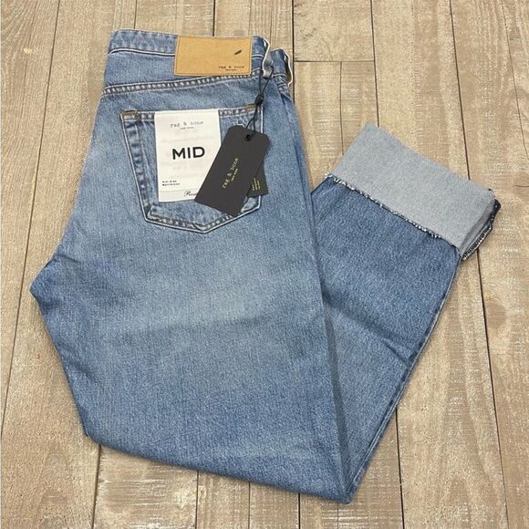 Rag and Bone Rosa Mid-Rise Boyfriend Jeans In Jones - Picture 6 of 9